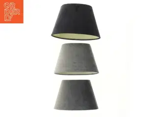 Lampeskærme af velour, i sæt (str. 33,5x22 og 30,5x20,5 cm)