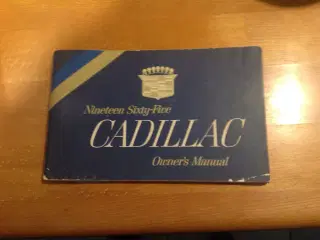 Owner manual.. Cadillac 1965 og 1957