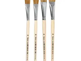 Lakpensel 4 stk. - Flad, 10+16 mm, Kvalitet til Maleropgaver