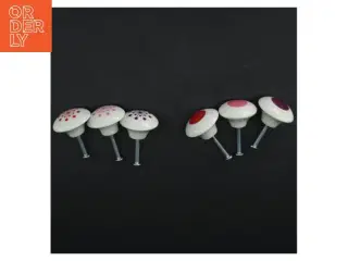 6 Anne Black-keramikknopper (str. Ø. 4,5 cm)