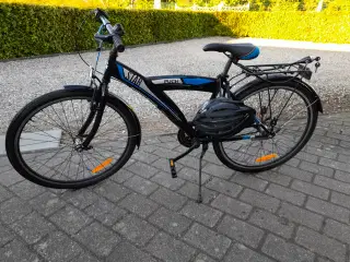 Puch cykel m. hjelm og wirelås.