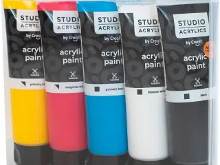 Creall Studio Akrylmaling, ass. farver, 5x120ml/ 1 pk.