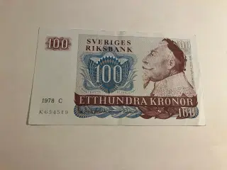 100 Kronor Sweden 1978 C