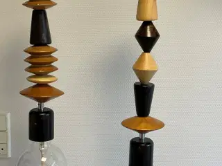 Sjove lampeophæng af træguirlander - incl. pærer