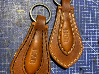 Nøgleringe i læder
