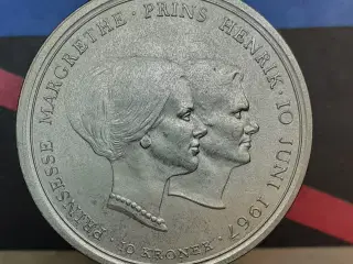 10 kr 1967 erindringsmønt, sølv