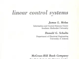 Linear Control Systems by James Melsa