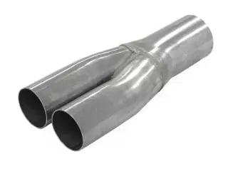 Rustfri y-stykke 1x76 - 2x63,5mm