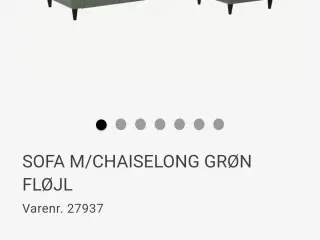 Sofa med flytbare chaiselong 