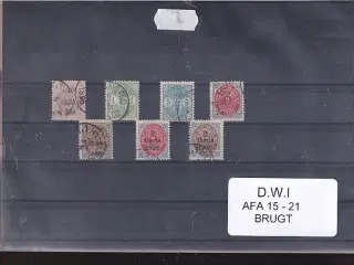 Dansk Vestindien - AFA 15 - 21 - Forskellige undernumre - Stemplet