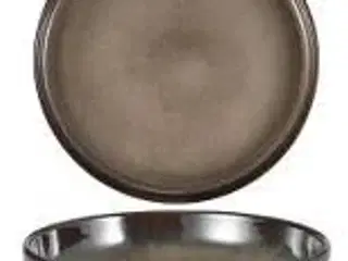 12 stk. Tallerken høj kant stentøj rose 185 mm Rustik