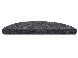 Selvklæbende trappemåtter 10 stk. 56x17x3 cm tuftet mørkegrå