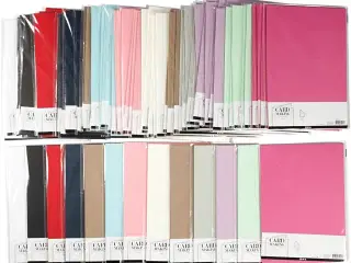 Karton, A4, ark 210x297 mm, 220 g, ass. farver, 12x10pk./ 1 pk.