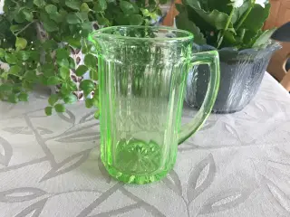 Kande i urangrøn glas - Holmegaard