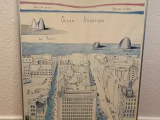 Indrammet plakat med Bruxellesmotiv