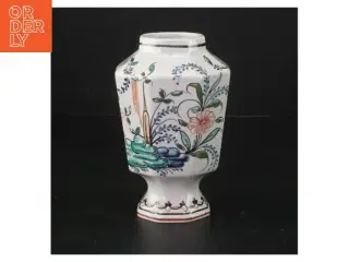 Malet porcelæns vase (str. 13 cm)