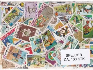 Spejder på Frimærker. St/ust. 100 stk.