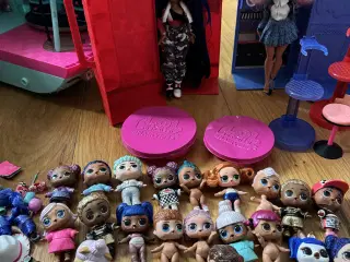 LOL autocamper, LOL dukker og masser af tilbehør 