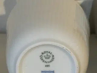 Royal Copenhagen Hvid Riflet Termokop/krus