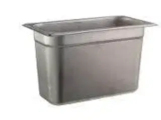 6 stk. Kantine EHG-stål 1/3 GN D200 mm 7,5 ltr