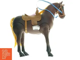 Stor legetøjshest med sadel (str. 45 cm)