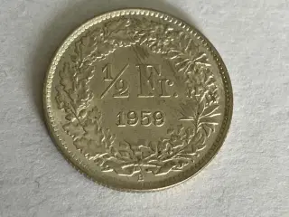 1/2 Franc Switzerland 1959