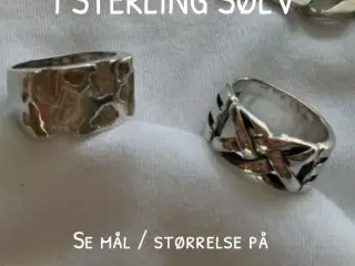 Flotte sterling sølv herre ringe