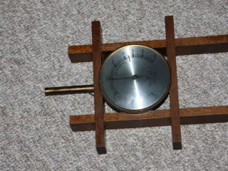 Retro teak træ Barometer termometer