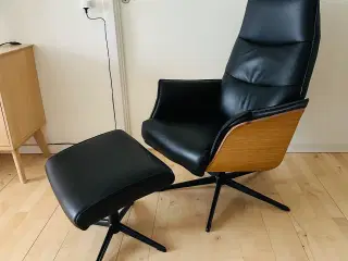 Hjort Knudsen Lænestol med skammel