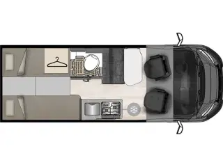2024 - McLouis Menfys Van CS 4   Kort model med enkeltsenge og 9. trins automatgear i den flotte Lazarote farve