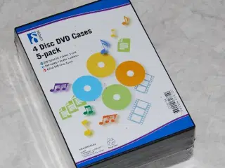 CD/DVD Kasser Plads til 4 Skiver pr kasse med 5 ka