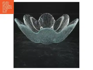 Glas skål - koral fra Holmegaard (str. 8x20 cm)