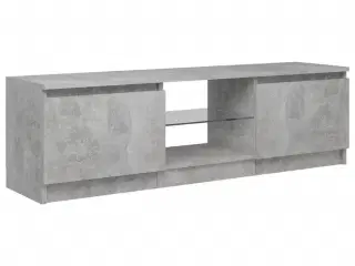 Tv-skab med LED-lys 120x30x35,5 cm betongrå