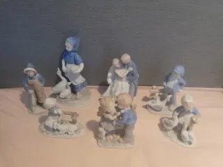 Porcelæn figur 7 stk samlet pris 