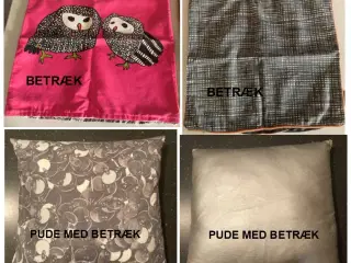 Pude betræk med ugle (50X50) Pris 25,-kr.