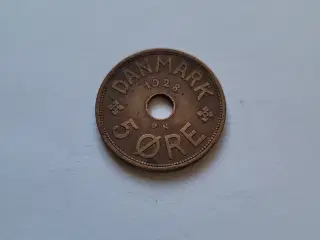 Danmark, 5 øre, Chr. X, 1928