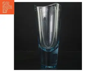 Holmegaard Akvablå vase (str. Ø 11 cm Længde 27 cm)