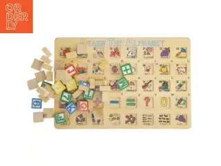 Engelsk Træ-puslespil, Learn The Alphabet (str. 40x27 cm)