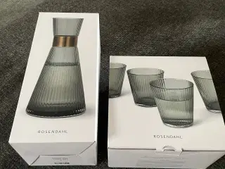 Rosendahl vandkaraffel og vandglas 