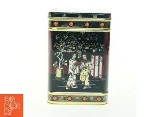 Dekorativ metal æske (str. H. 21,5 cm. 15 x 15 cm)