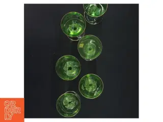 Grønne vinglas med snoet stilk Lyngby Glas(str. 12,5x6 cm)
