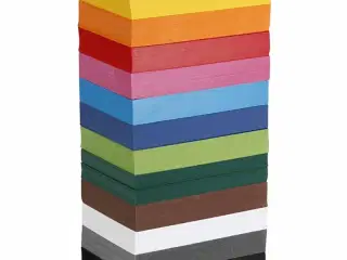 Kulørt karton, A6, ark 105x148 mm, 180 g, ass. farver, 12x100ark/ 1 pk.