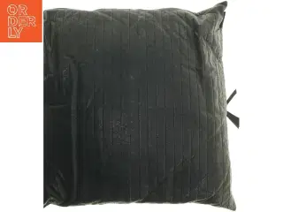 Sort pude i læder fra Louise Roe (str. 50x50 cm)