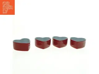 Hjerteformede keramikskåle fra Cook & Baker (str. 9 x 4,5 cm)