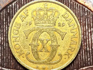 1 KRONE 1929 BEDRE ÅR!  Christian X