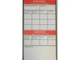 Kontrolmærkat, pulverslukker 2kg