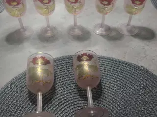 7 (8) utrolig flotte vintage "bohemian" glas