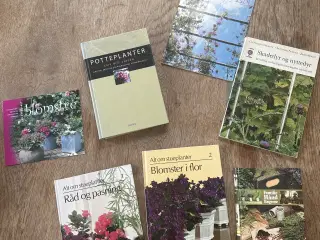 Bøger og hæfter om planter, både inde og ude