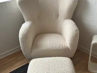 Lænestol med puf
