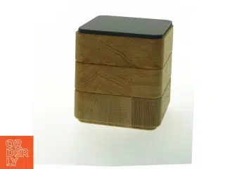 Træ opbevaringsboks med låg (str. 11x11x13 cm)